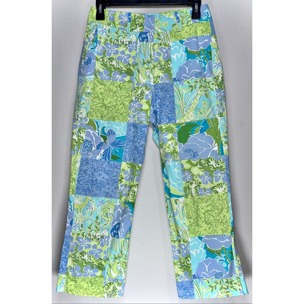 Lilly Pulitizer vintage patchwork cropped pants size 4
